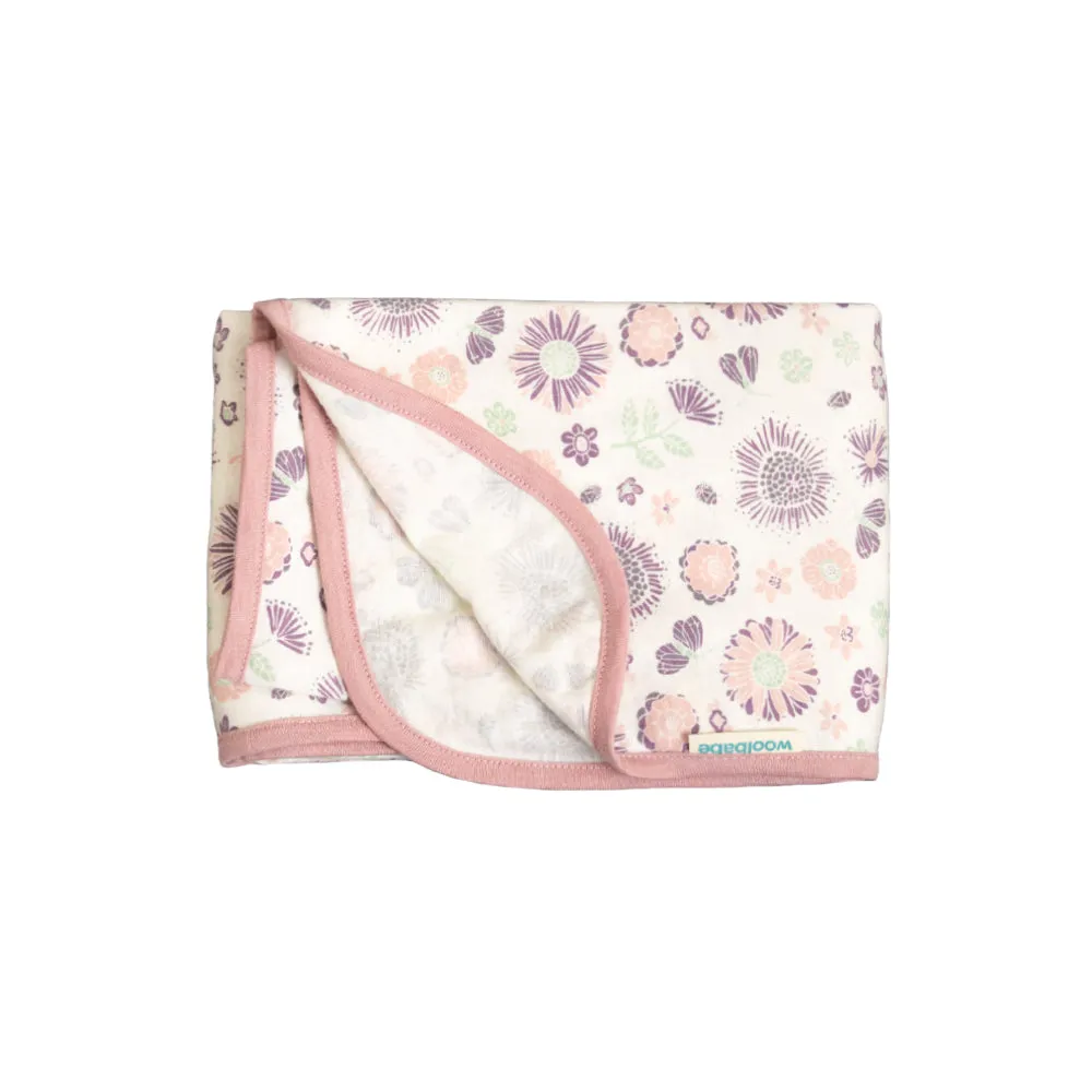 Woolbabe Merino/Organic Cotton Swaddle/Blanket | Wildflower