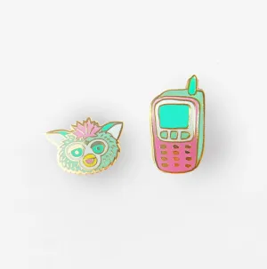 Yellow Owl Workshop Earrings - 90's Cell Phone & Furby